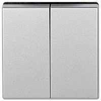 Лицевая панель Jung EcoProfi для 2-кл. выключателя алюминий картинка